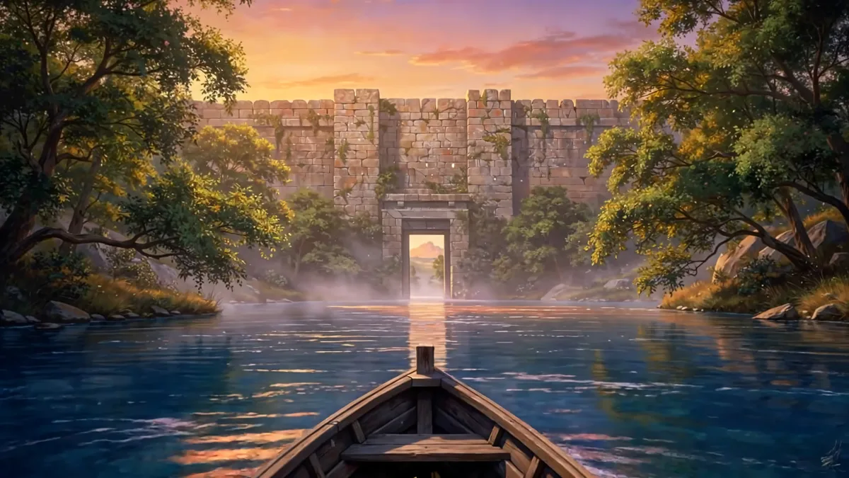 Cinematic-Scrollytelling mit einer Ruine im Abendlicht